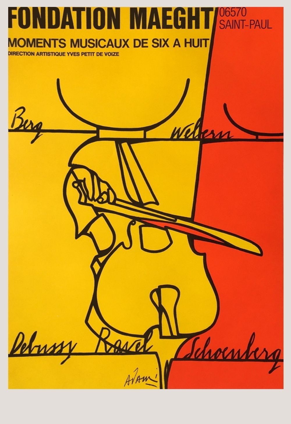 Valério Adami Vintage Poster Poster Expo 1976 Maeght Foundation Music