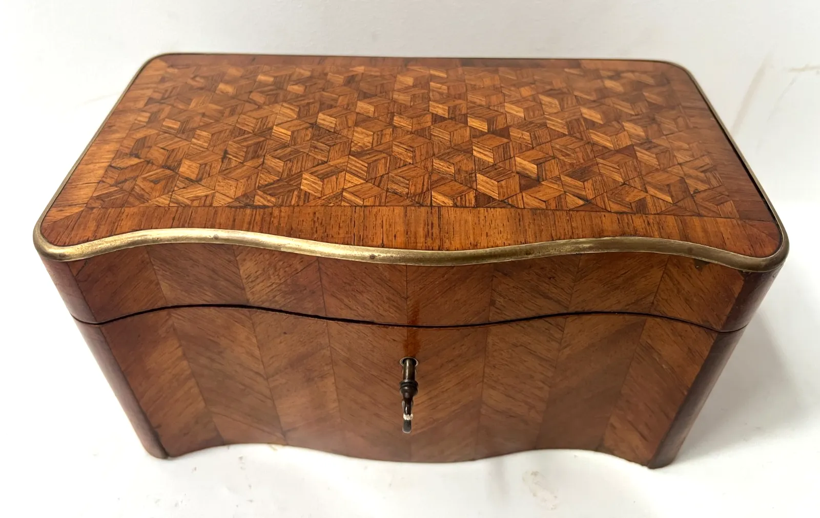Napoleon Jewelry Box In Veneer Marquetry 19th Century photo furniture
