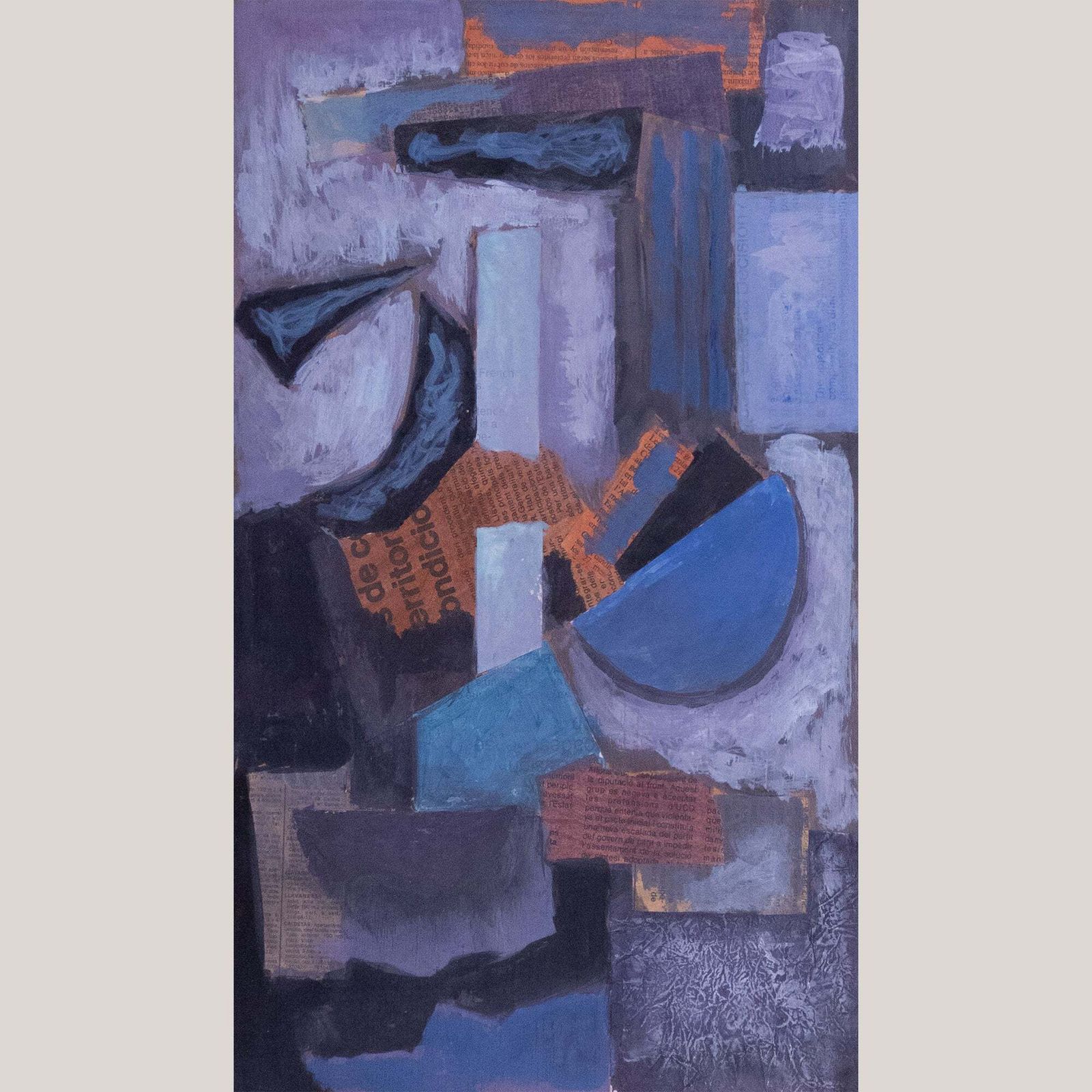 Geometrische Collage Abstractie Van Manuel Rufi Gibert, 1986