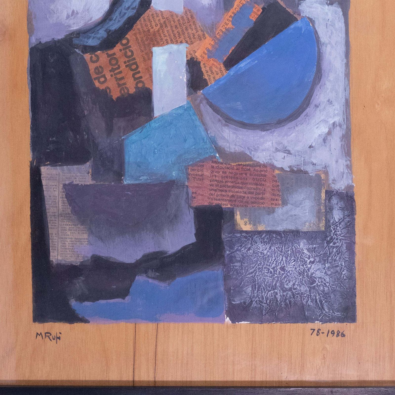 Geometrische Collage Abstractie Van Manuel Rufi Gibert, 1986 photo Kunst