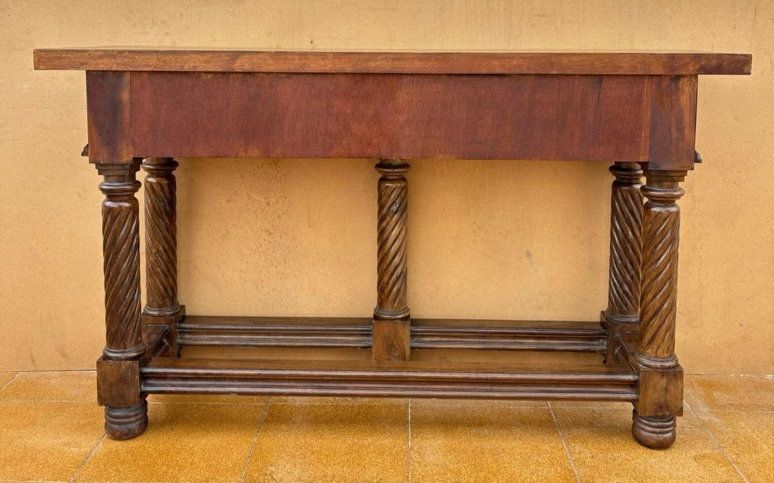 Spanish Neo Renaissance Carved Walnut Console Table, 19th Century photo buy
