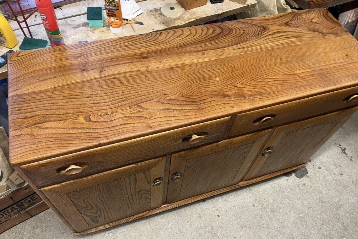 Vintage Mid Century Ercol 507 Elm Sideboard Restored photo 650.0