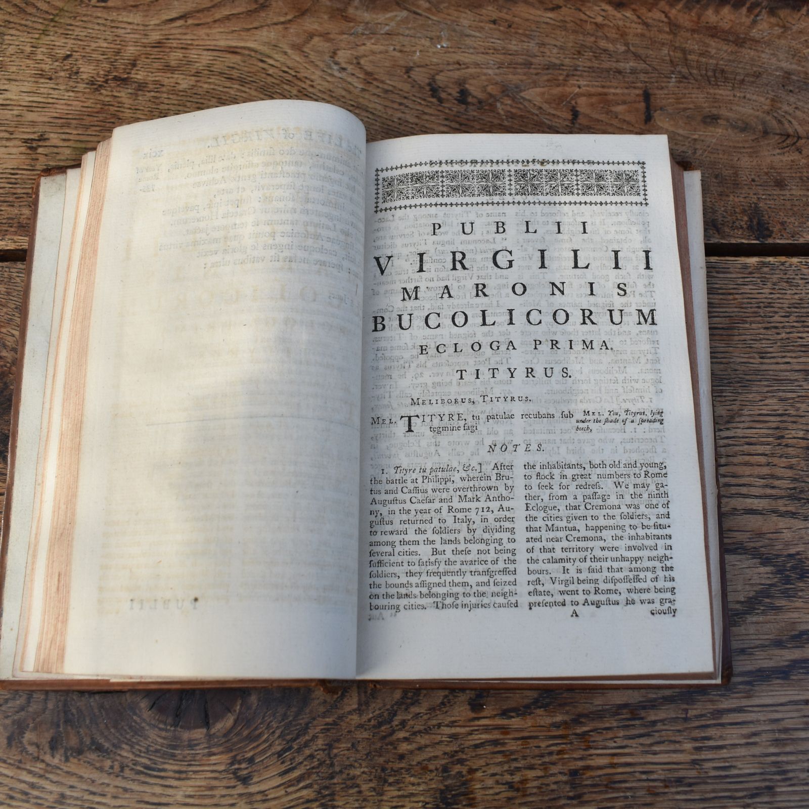 Antique 1749 The Bucolicks Of Virgil By John Martyn Owned By Cecil D. Wray Book photo 125.0