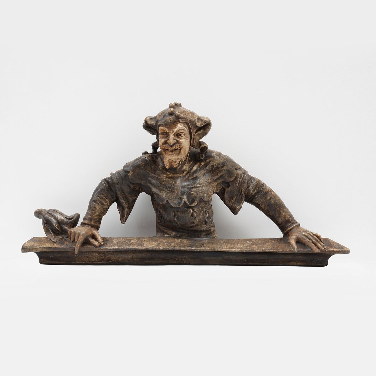 Antique Plaster Jester Or Joker, France, 1880s