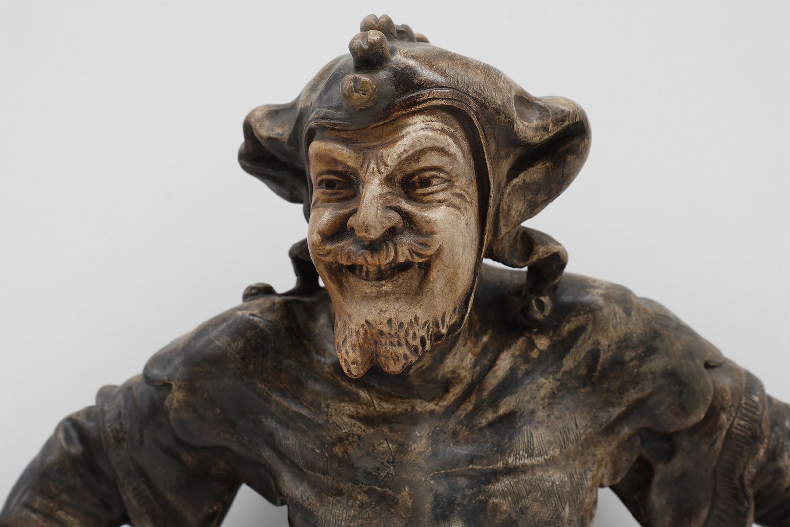 Antique Plaster Jester Or Joker, France, 1880s photo vintage