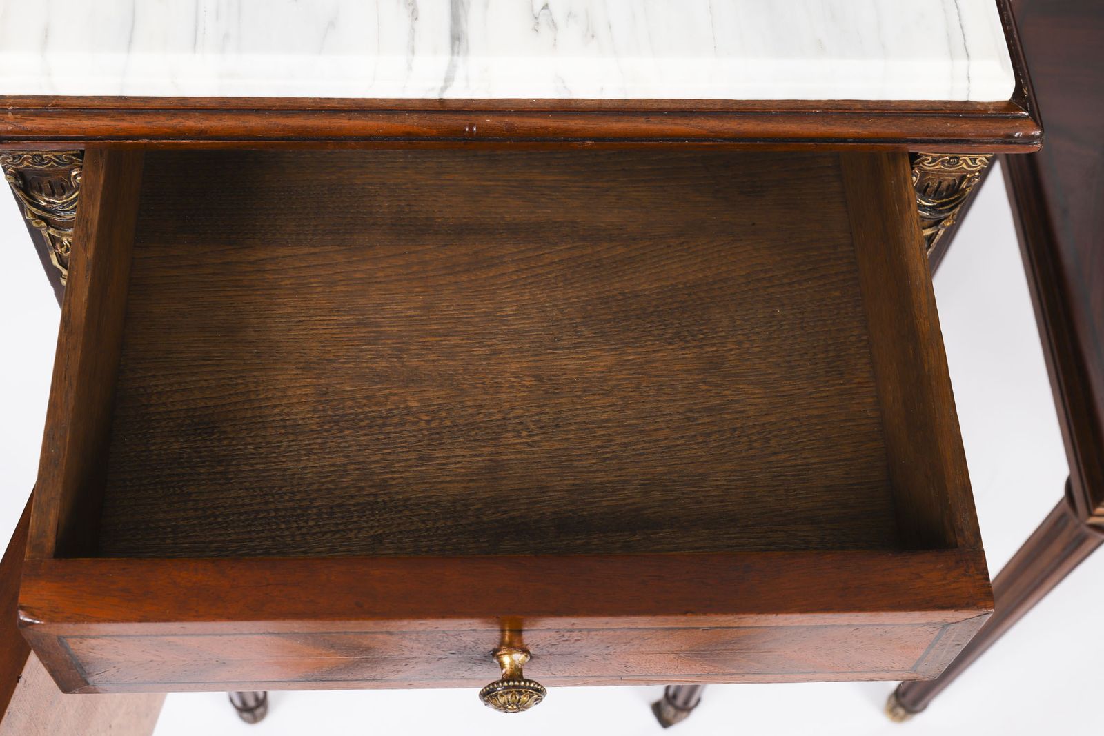 photo buy Antique Pair French Parquetry Bedside Cabinets 19th Century
