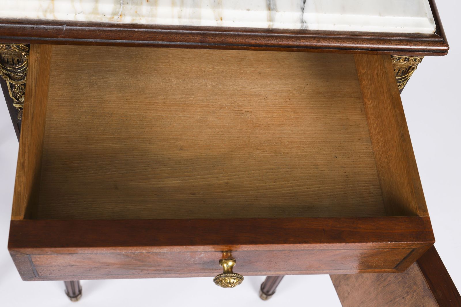 photo vintage Antique Pair French Parquetry Bedside Cabinets 19th Century