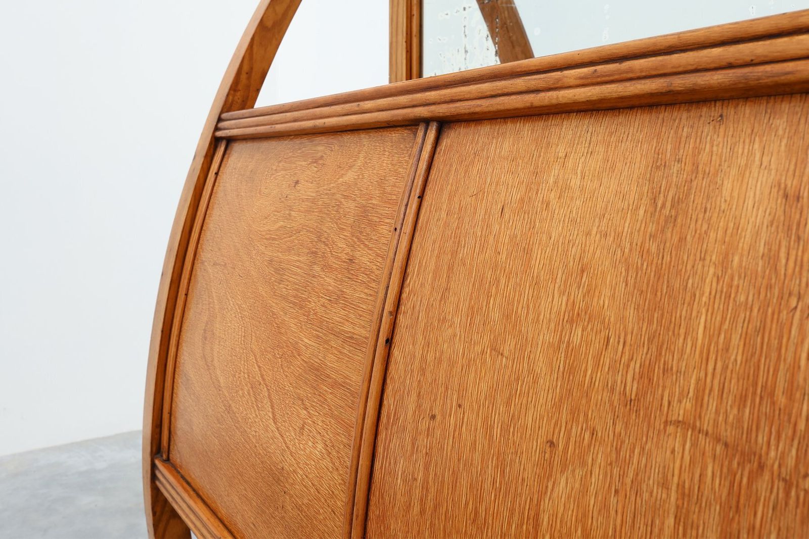 Art Deco Liquor Cabinet In Wood With Mirror, 1920s photo for sale