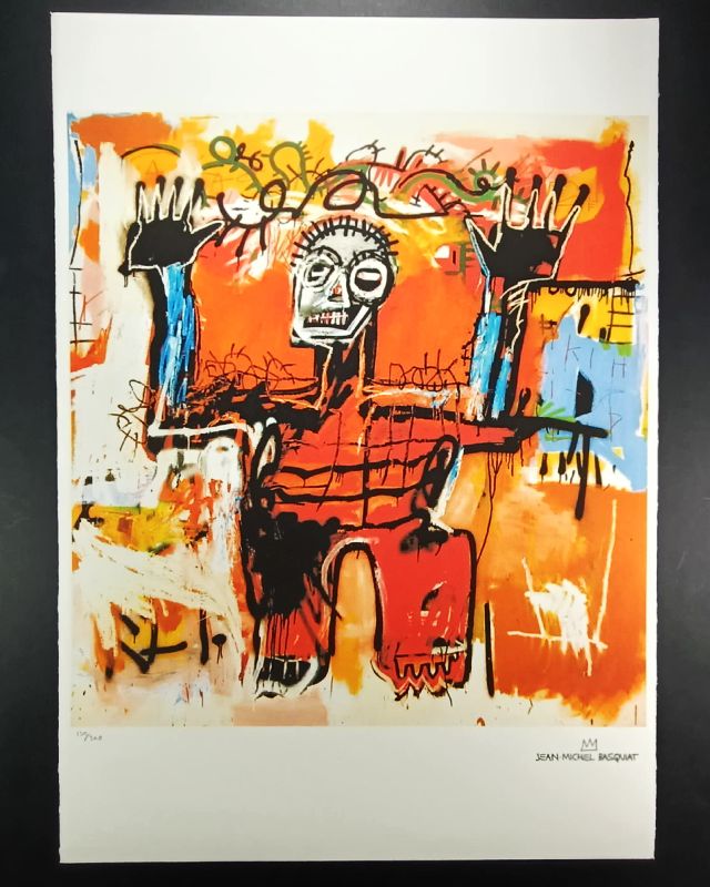 Jean Michel Basquiat Limited Edition Lithograph Numbered In Pencil. Coa