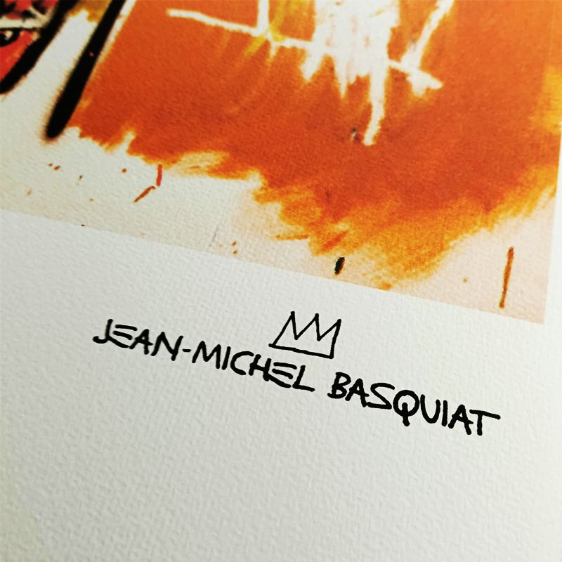Jean Michel Basquiat Limited Edition Lithograph Numbered In Pencil. Coa photo for sale
