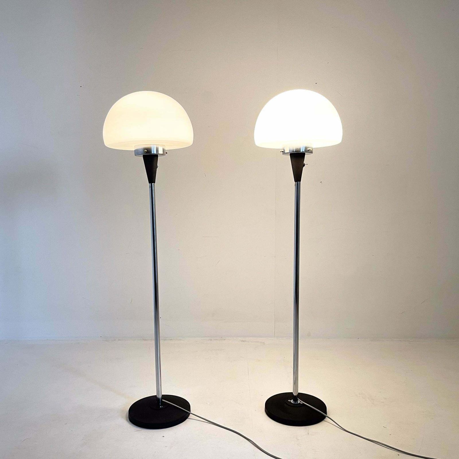 photo for sale Pair Of Two Floor Lamps By Jaroslav Bejvl For Lidokov, 1960s