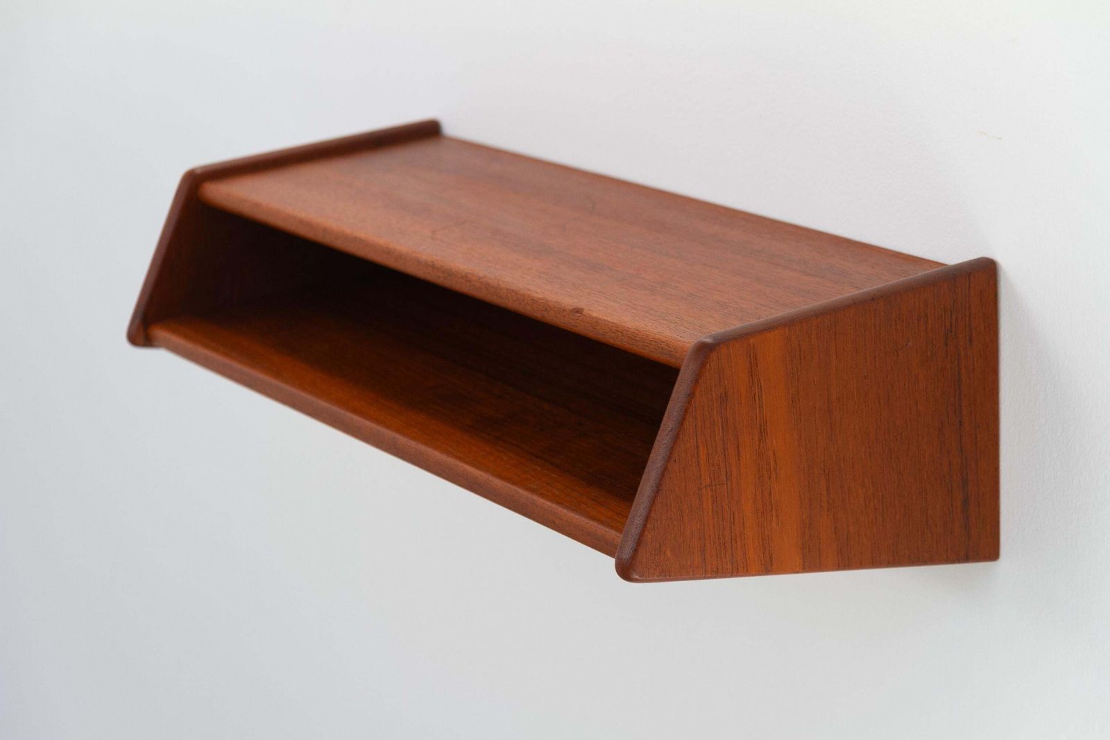 Furniture Danish Floating Teak Shelf By Kai Kristiansen For Aksel Kjersgaard, 1960s. photo