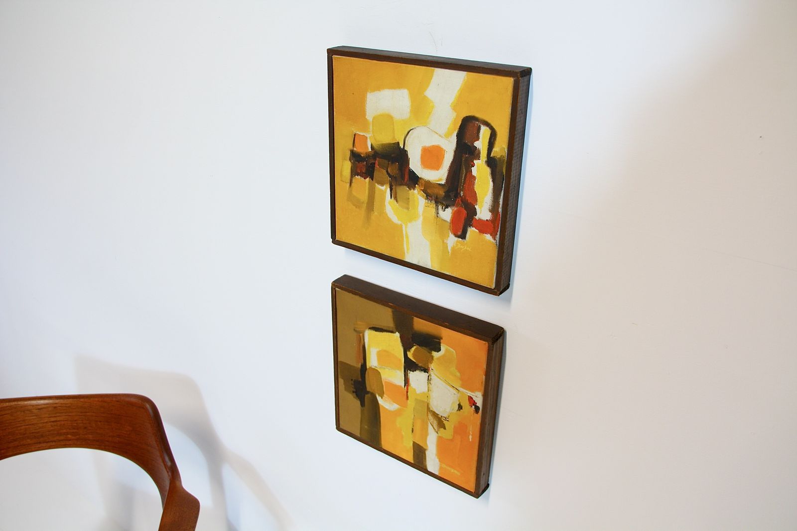 Vintage Abstract Paintings By P.J Davison   California C.1970 photo vintage