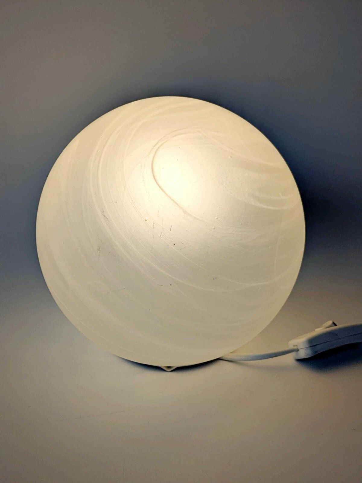 Vintage Honsel Frosted Glass Moon Lamp: Accent Table Light Made In Germany photo vintage