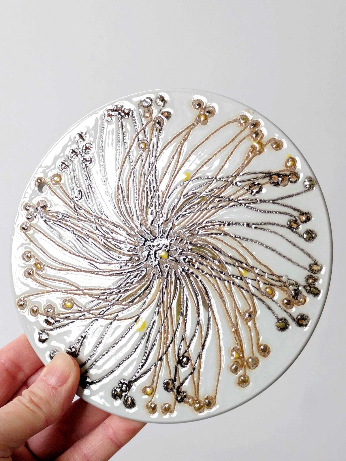 Set Of 2 Royal Copenhagen Fajance Baca Plates Or Trivets: 1970s Danish Design photo buy