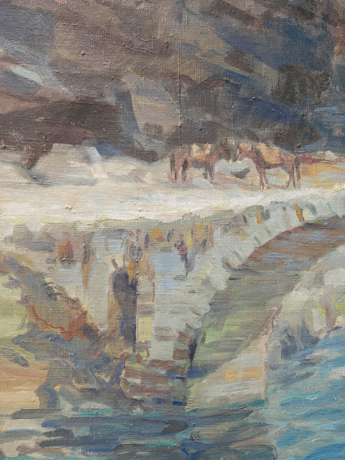 Modernist Painting "The Mouth Of The Ribnica Into The Moraca" By Jan Krizek 1956 photo buy