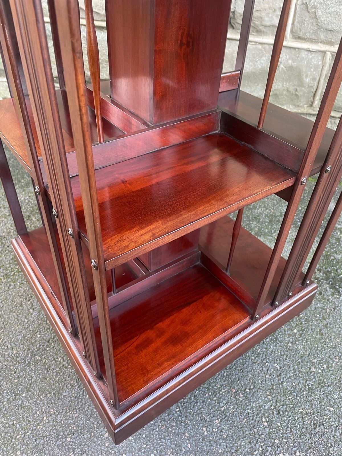 Antique Mahogany Revolving Library Bookcase photo Furniture