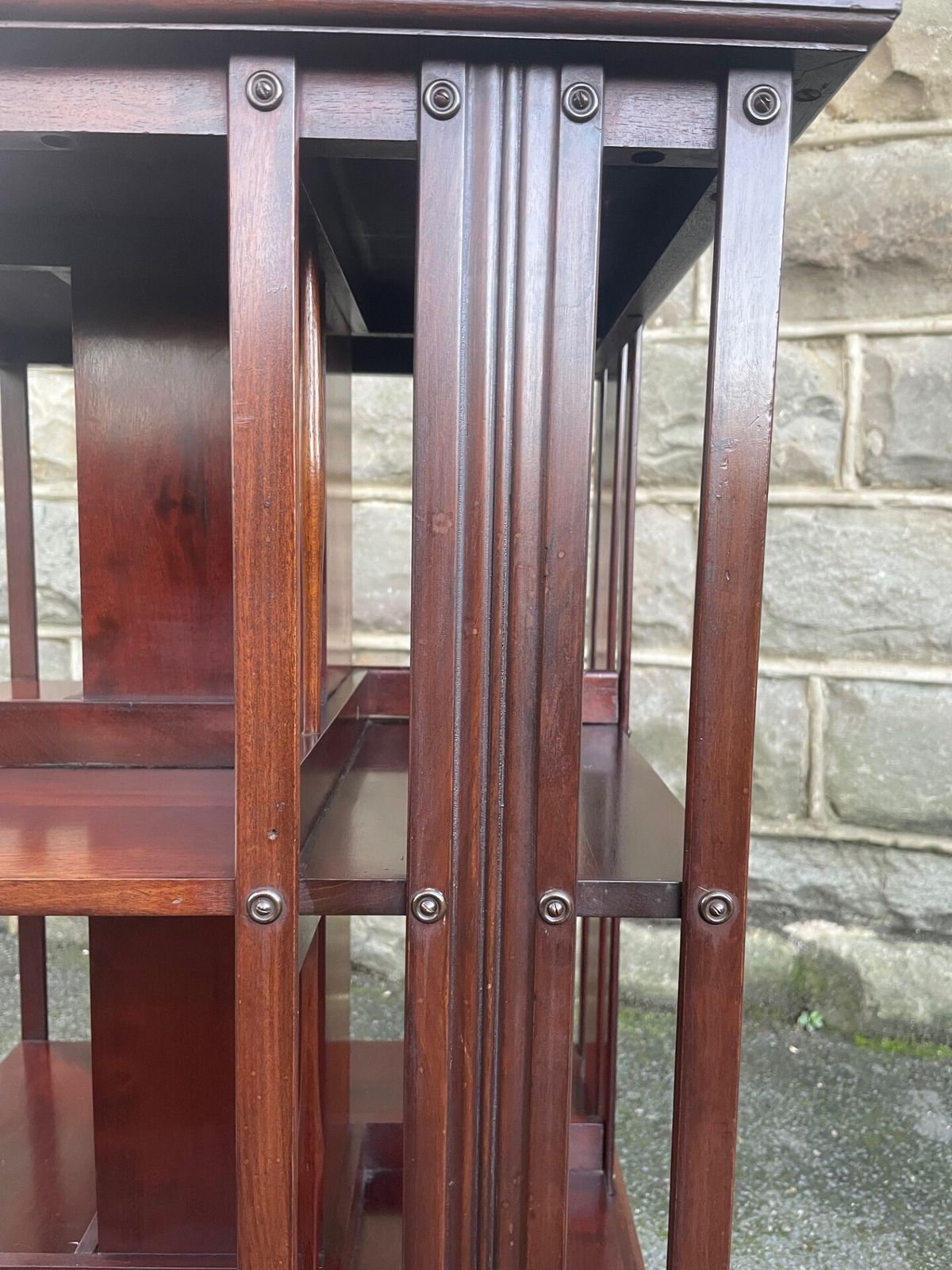 photo furniture Antique Mahogany Revolving Library Bookcase