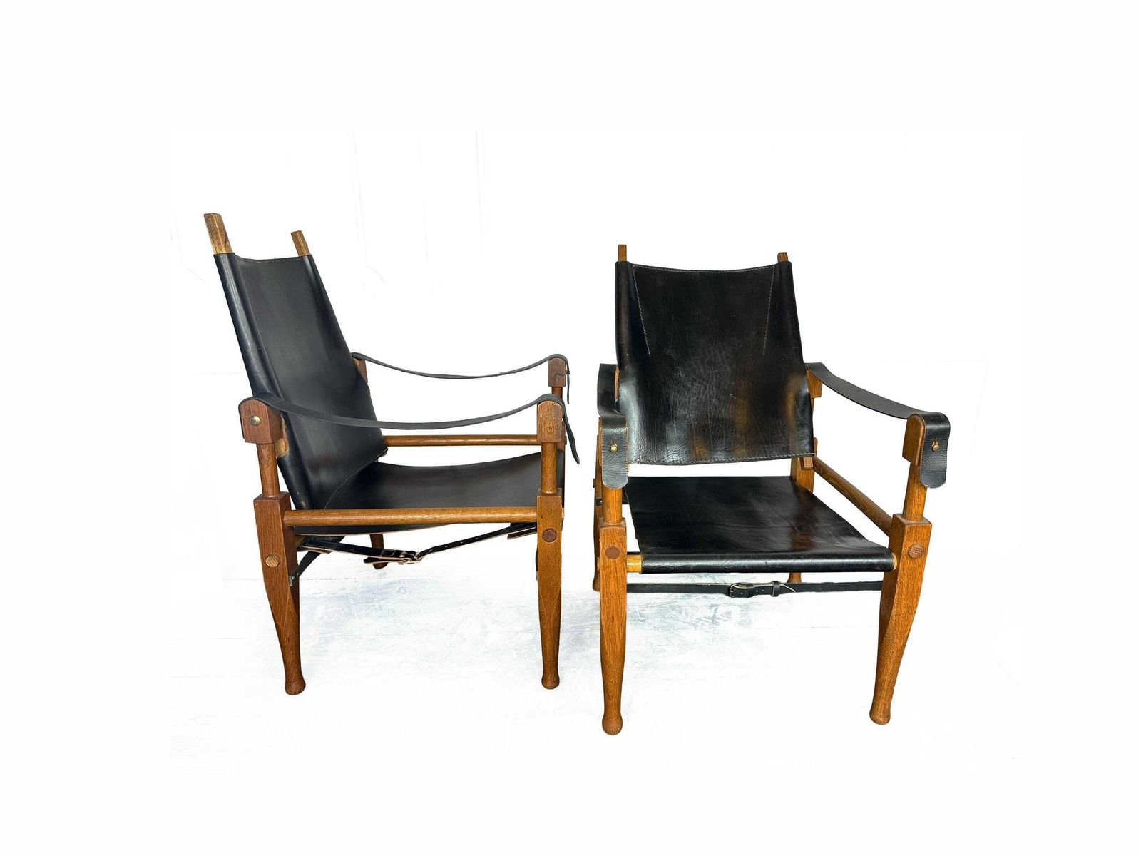 Wilhelm Kienzle (1886 1958) Set Of Two Colonial Armchair Mod. 28 Wohnbedarf, Switzerland, Campaign Chairs photo for sale