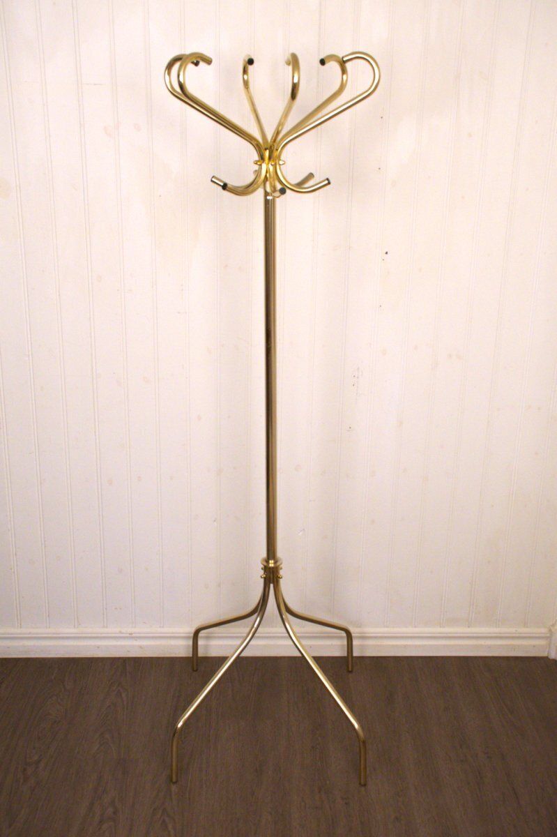 Swedish Brass Coat Hanger By Ragnvald Torkelson For Skånes Fagerhult, 1980s