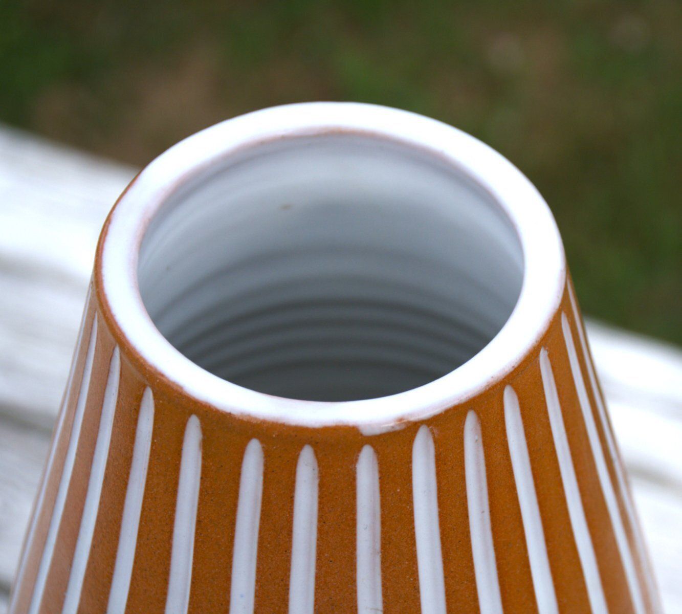 Large Swedish Ceramic Inca Floor Vase By Ingrid Atterberg For Upsala Ekeby, 1940s photo 1957.0
