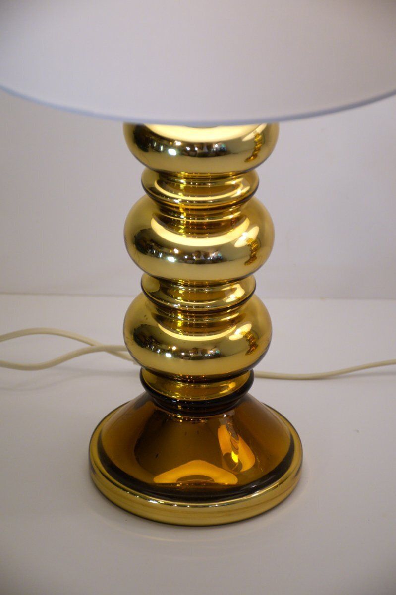 Swedish Modern Art Glass Table Lamps By Gustav Leek For Alsterfors, 1960s, Set Of 2 photo vinterior