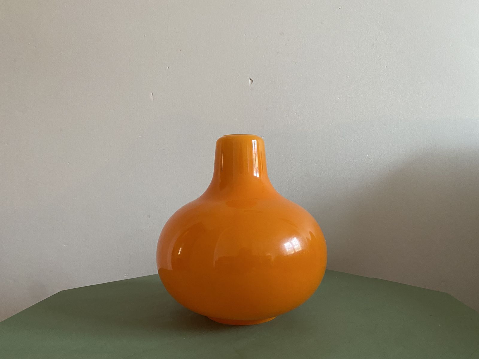 Pair Of Vintage Scandinavian Orange Glass Hanging Pendant Lamps Pear Shape 1960s photo furniture