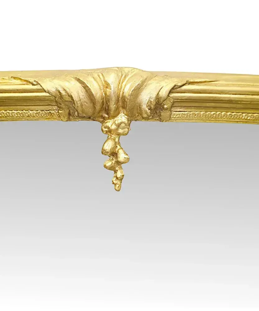 A Fabulous Large 19th Century Archtop Giltwood Overmantel Mirror photo for sale