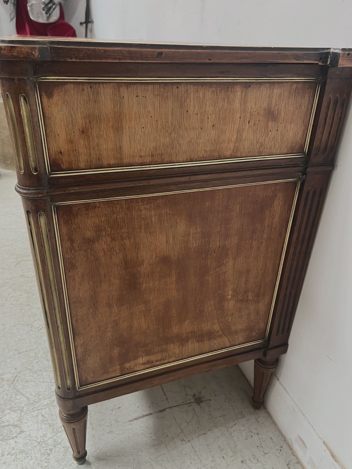 1631.25 Louis XVI Style Mahogany Chest Of Drawers 19th Century photo