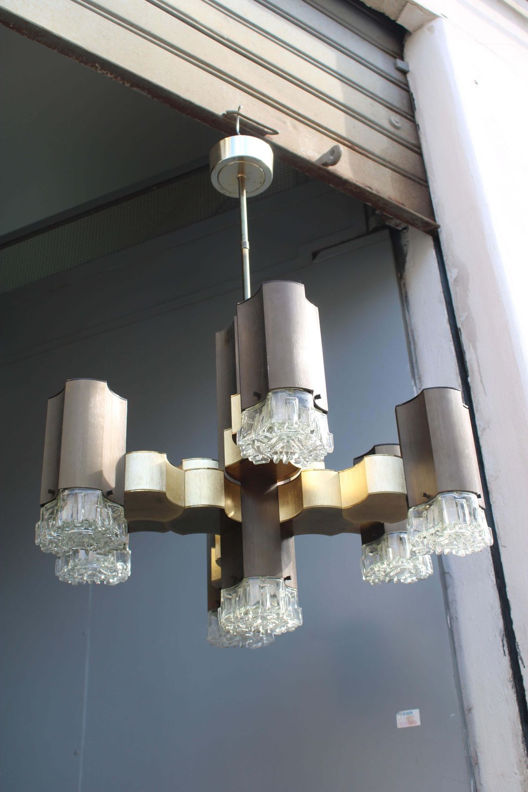 Decorative Sciolari Chandelier In Plexiglass Aluminum And Glass 1970 Italy photo furniture