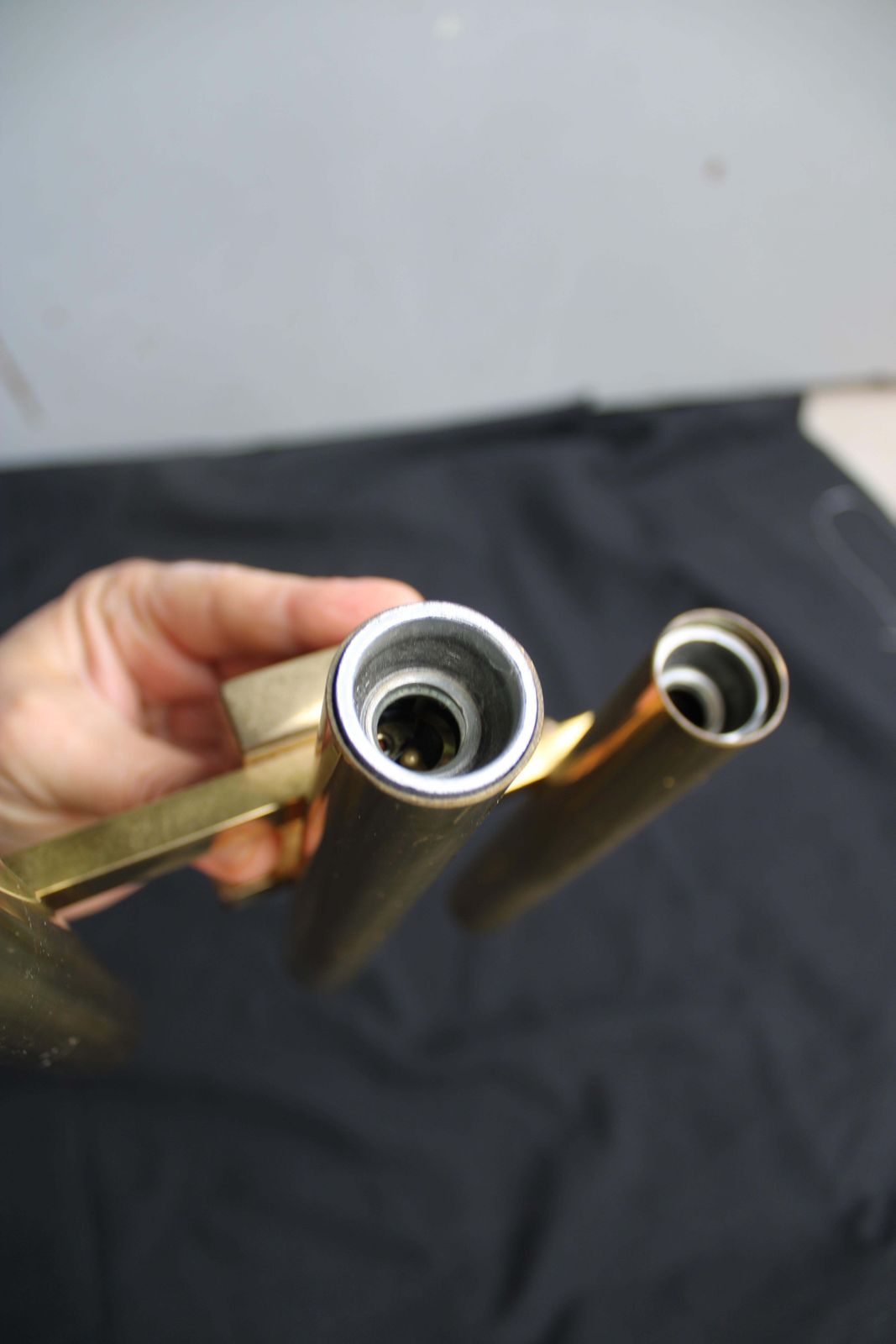 Pair Of Italian Wall Lamps Sciolari 1970 Golden Brass Tubulars. photo buy
