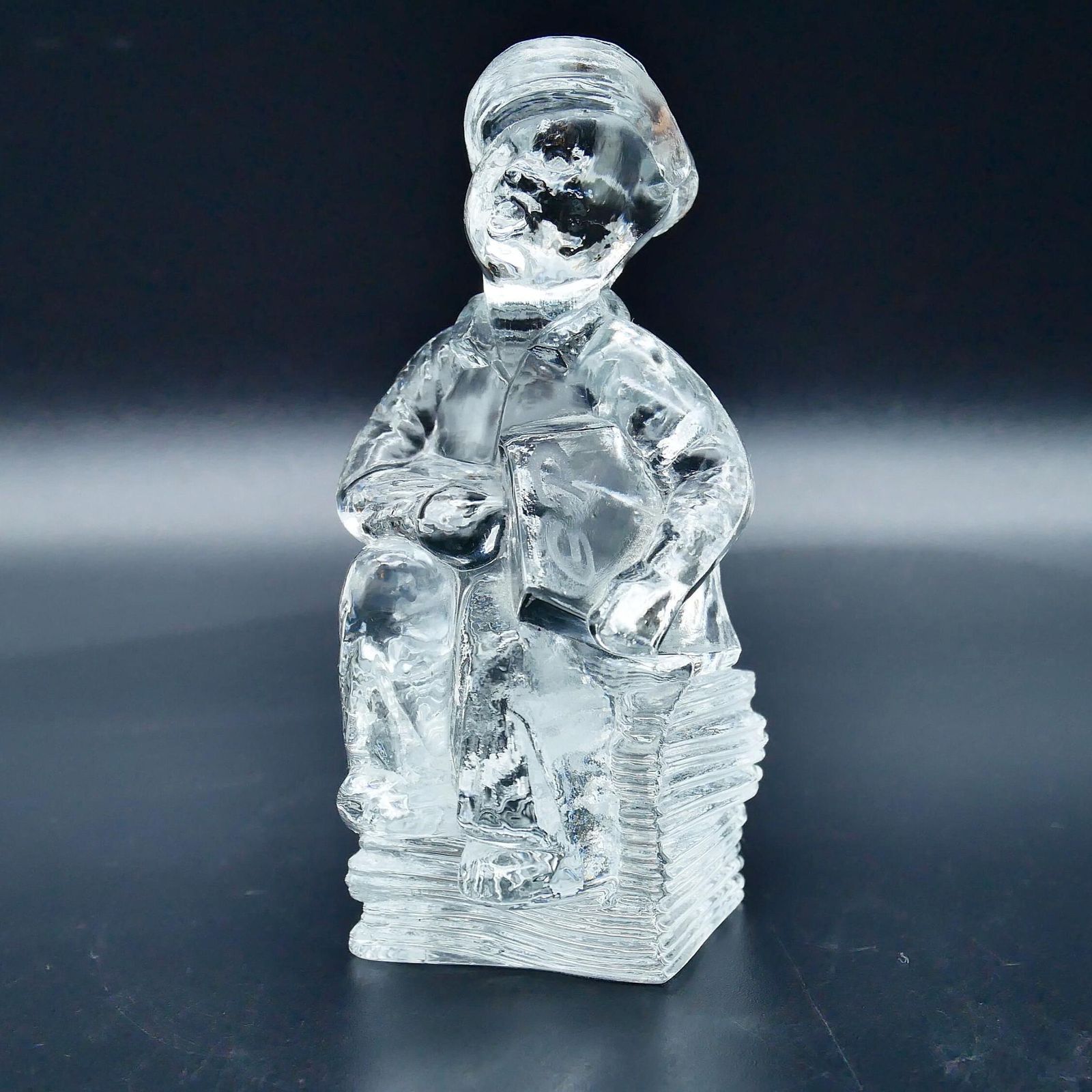 Kosta Boda Kjell Engman Art Glass Figurine, 1985 photo vintage