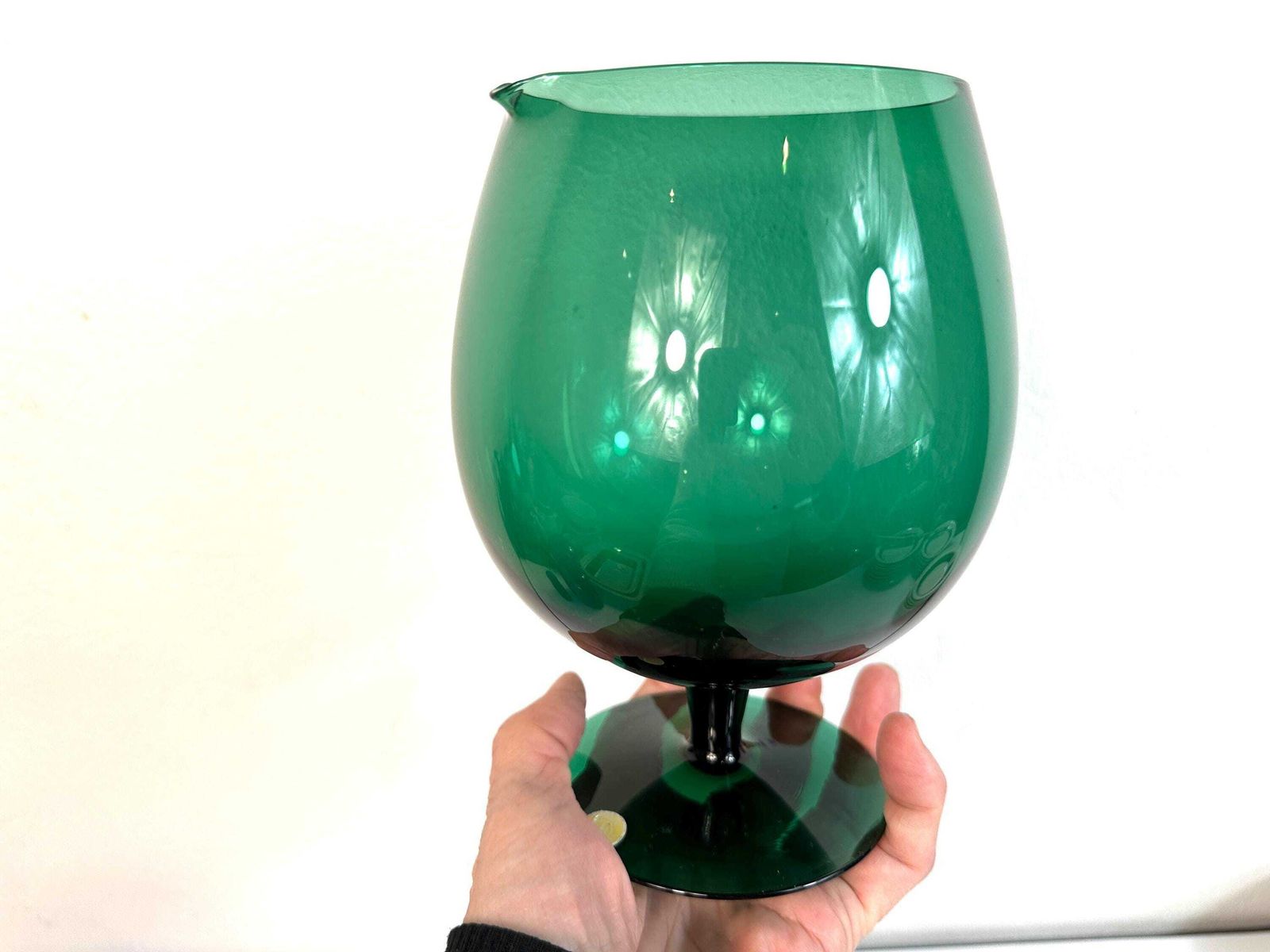 Large Green Balloon Brandy Glass Vase – 1960s/70s photo furniture