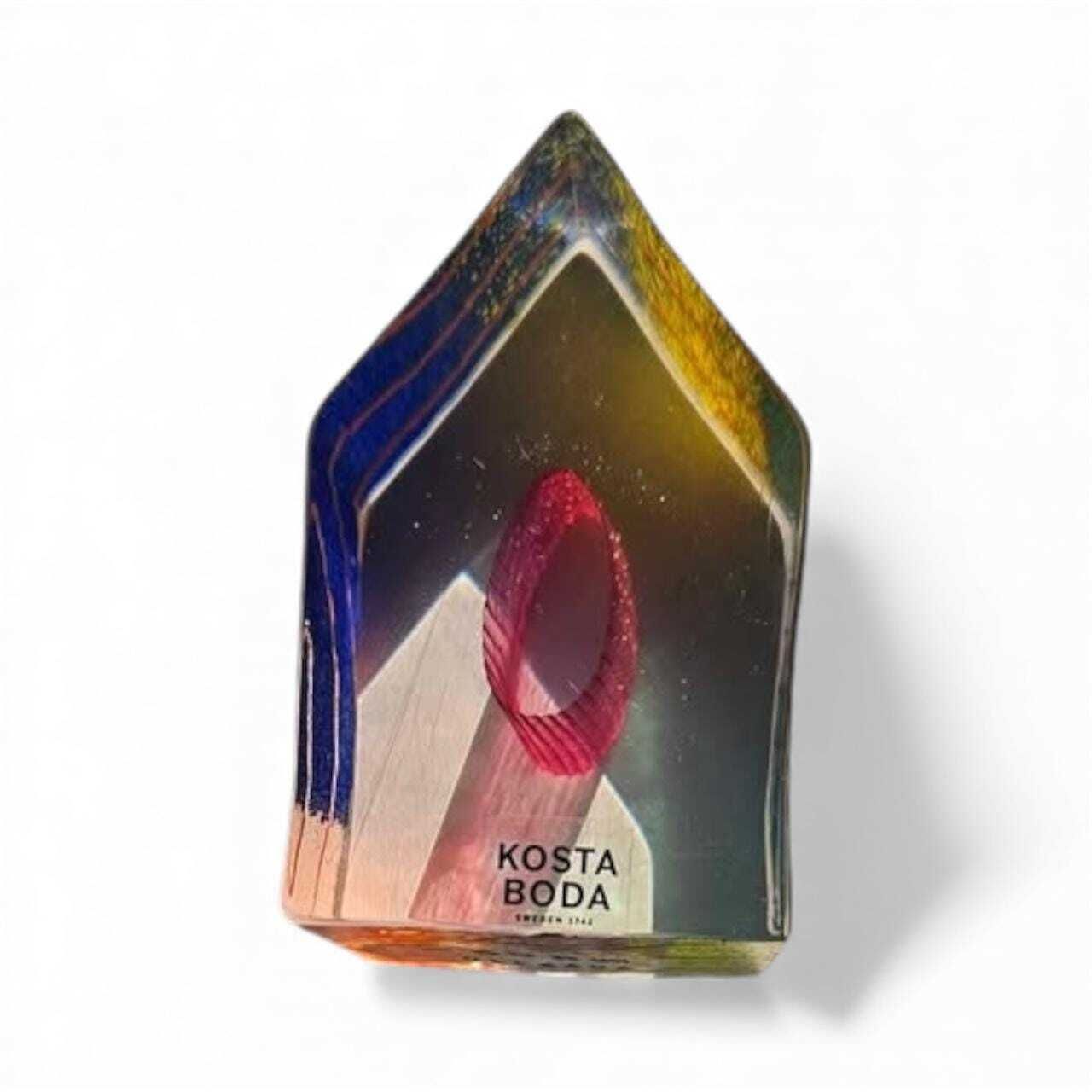 Kosta Boda Miniature Art Glass Sculpture House "Country Living" Paperweight By Bertil Vallien photo Home Decor