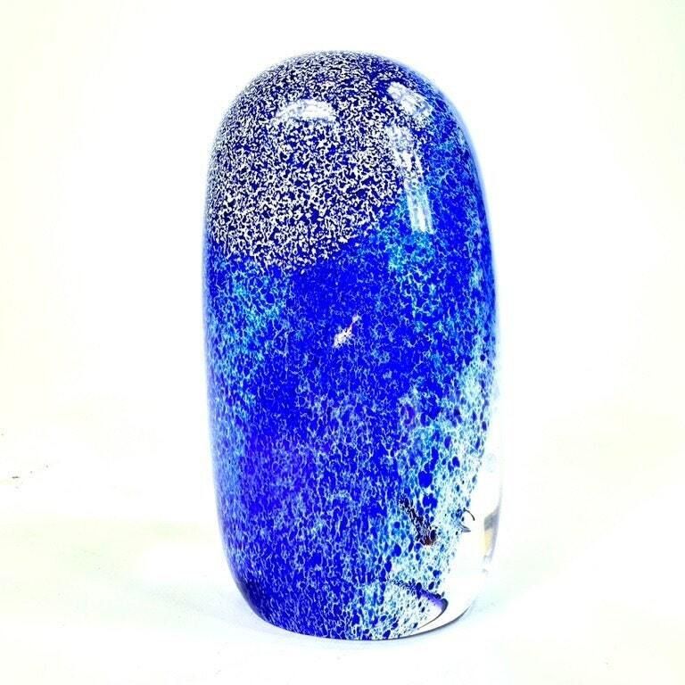 photo for sale Art Glass Gullaskruf Paperweight – Carlos R Pebaqua, Vintage 1998