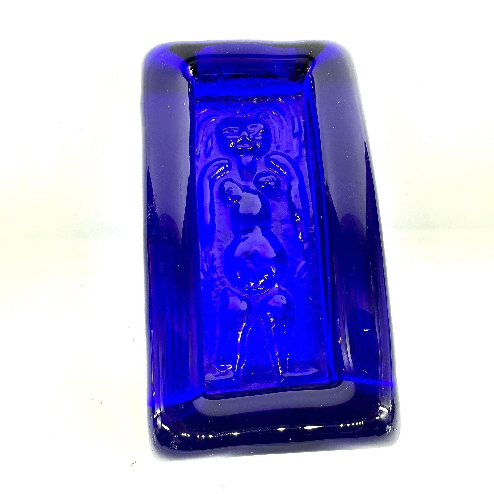 Scandinavian Art Glass – Erik Höglund For Kosta Boda, Cobalt Blue Nude Design photo for sale