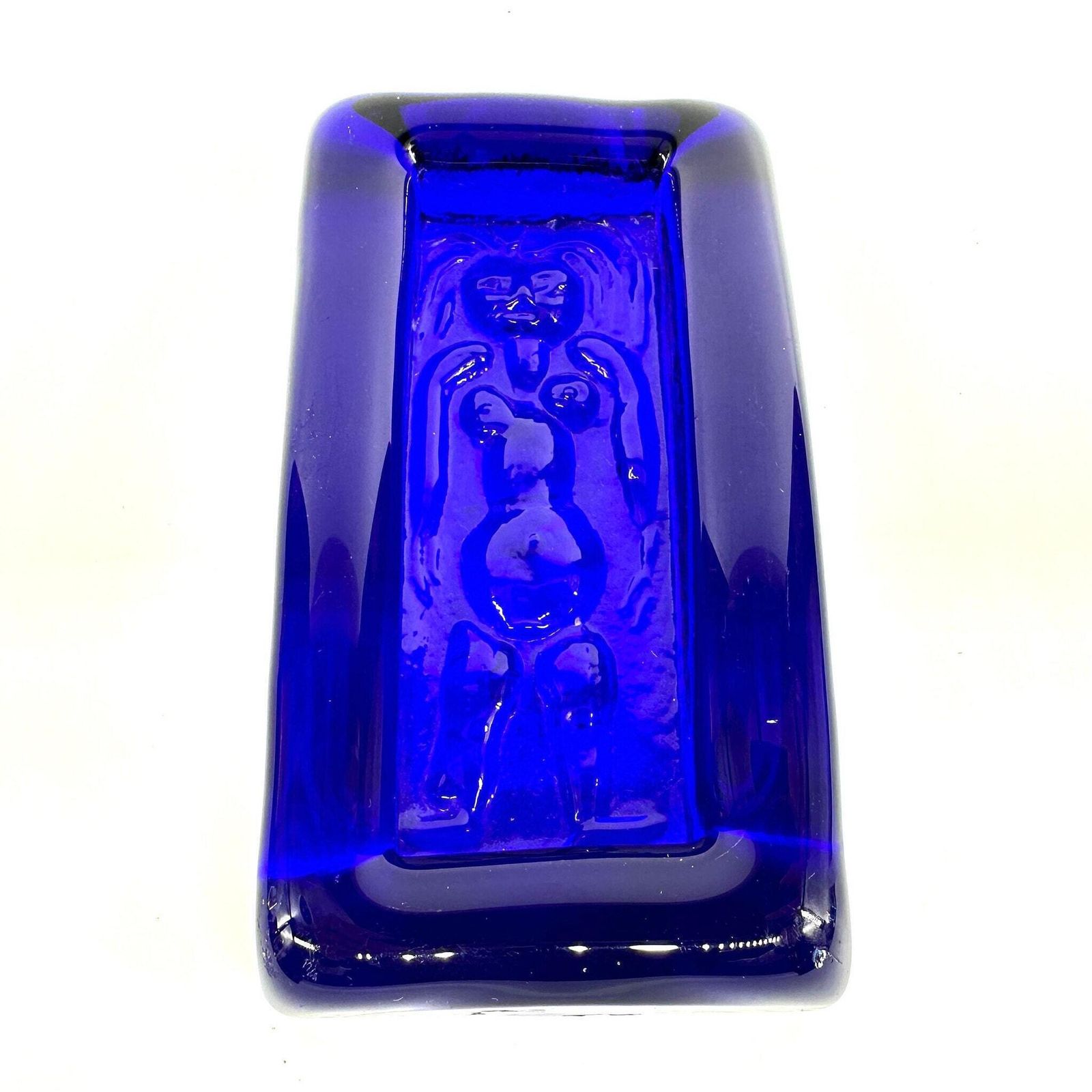 Scandinavian Art Glass – Erik Höglund For Kosta Boda, Cobalt Blue Nude Design photo vinterior