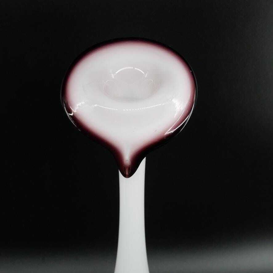 Vintage Murano Style Jack In The Pulpit Vase – Hand Blown Art Glass, 1960s photo for sale