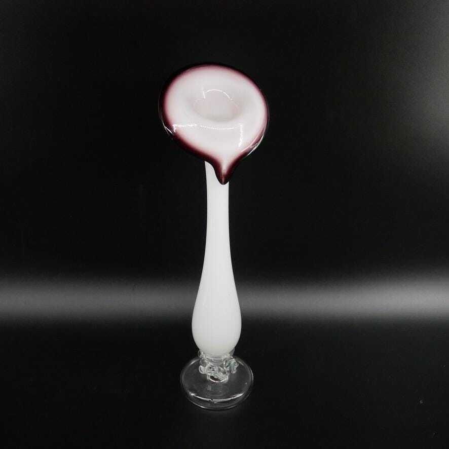 photo for sale Vintage Murano Style Jack In The Pulpit Vase – Hand Blown Art Glass, 1960s