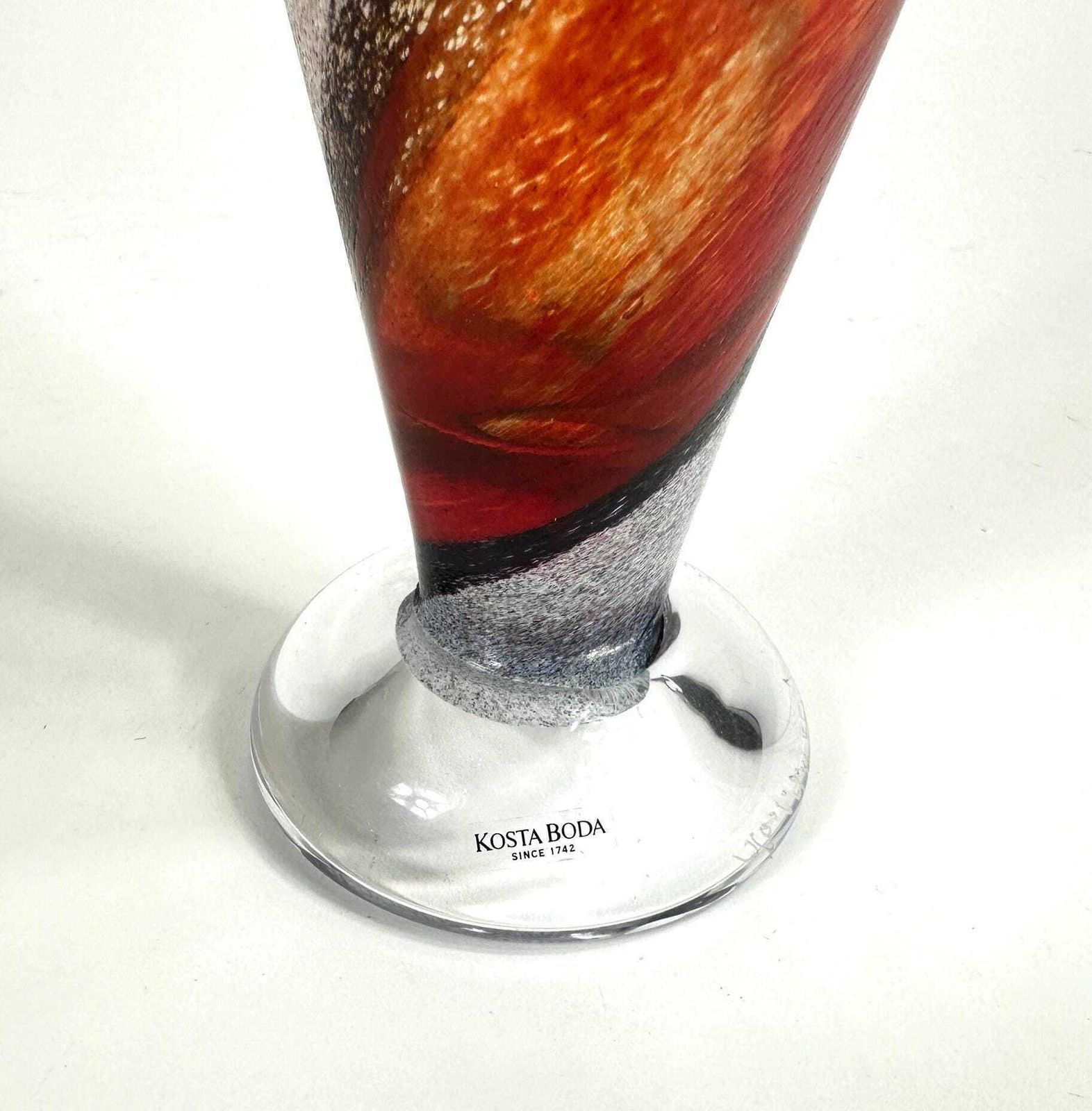 Kosta Boda Twister Glass Vase – Kjell Engman Signed & Numbered | Mid Century Modern Decor photo Home Decor