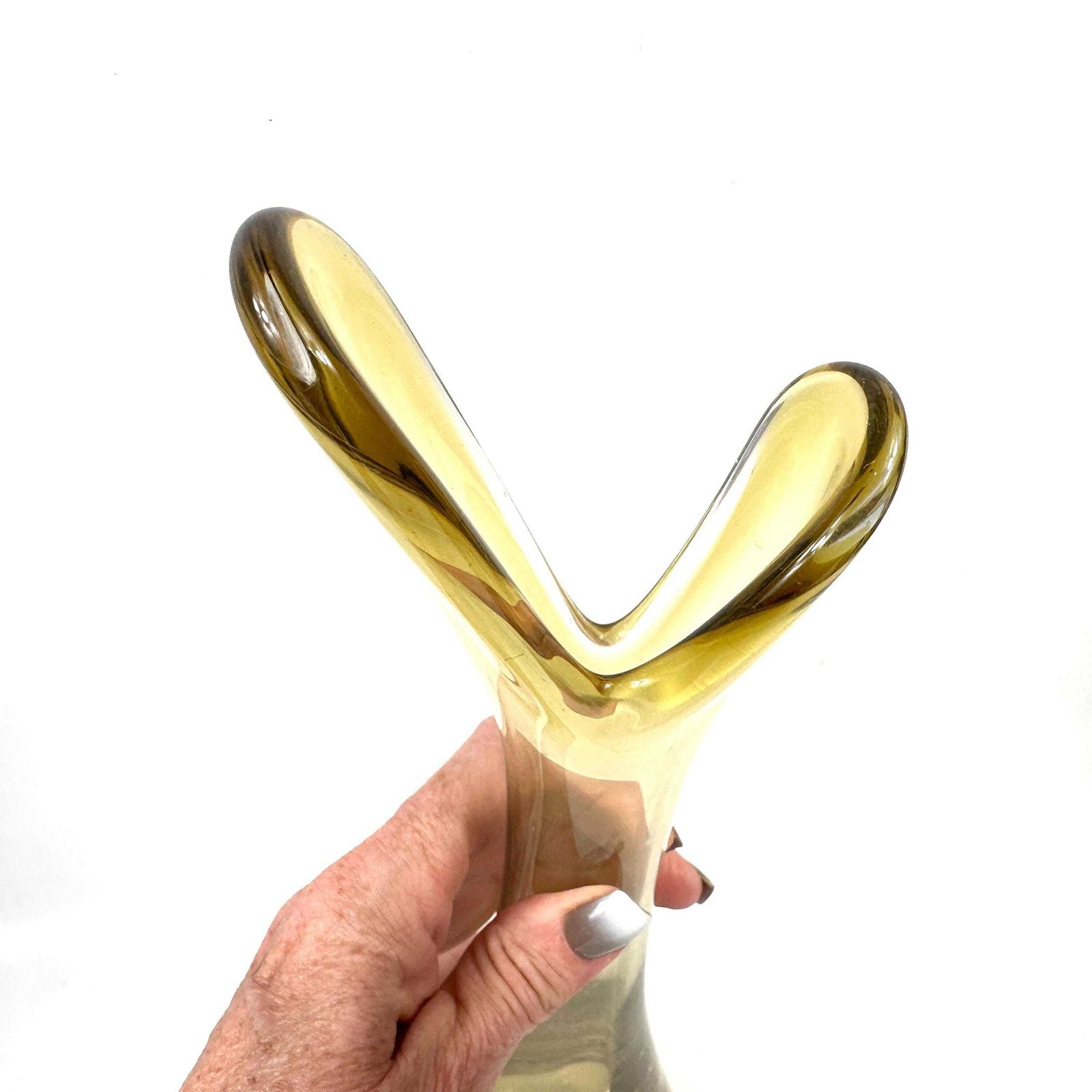 1960s Amber Art Glass Vase – åseda Glasbruk, Bo Borgström Design photo vinterior