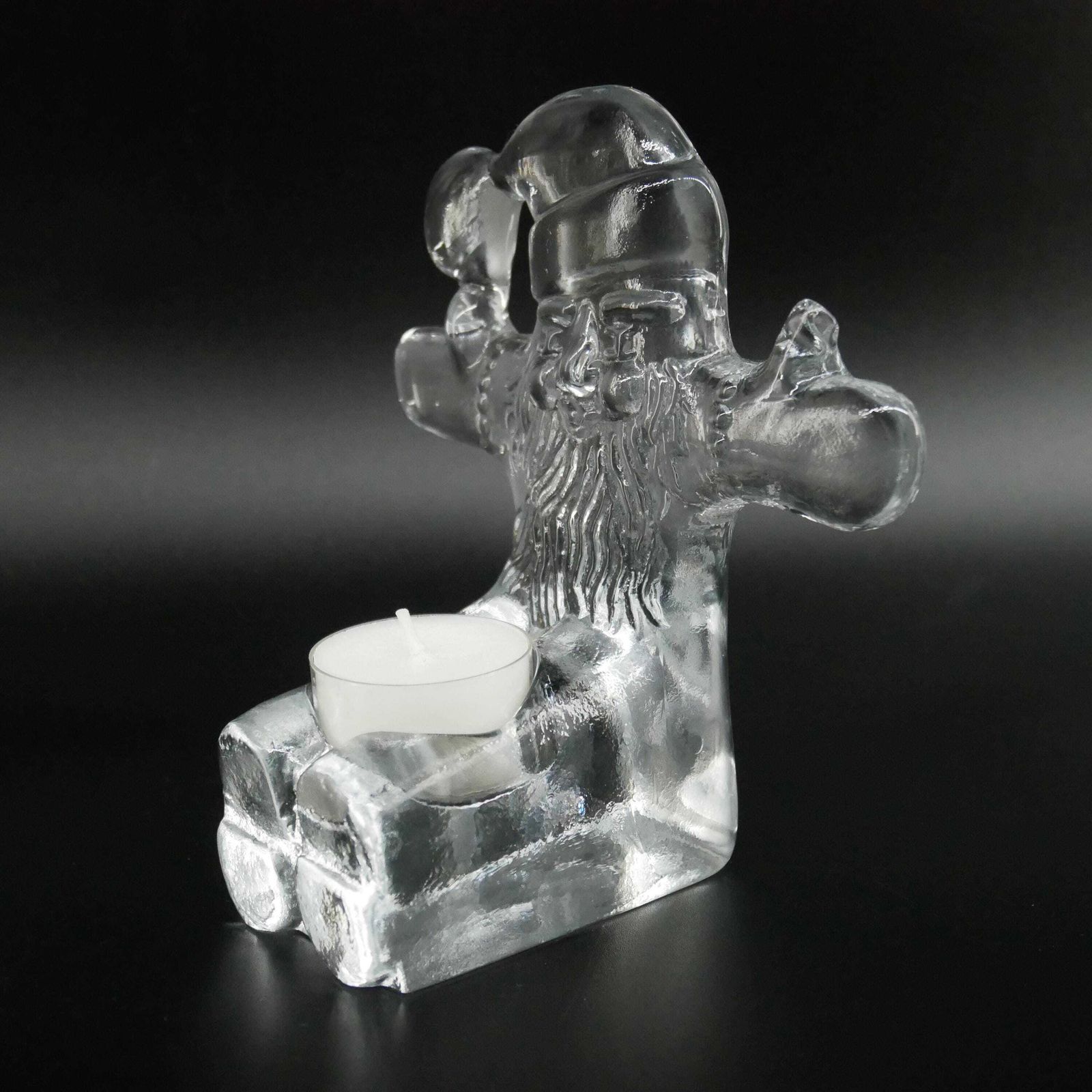 Kosta Boda Santa Candle Holder – Bertil Vallien, 1970s Swedish Christmas Decor photo buy