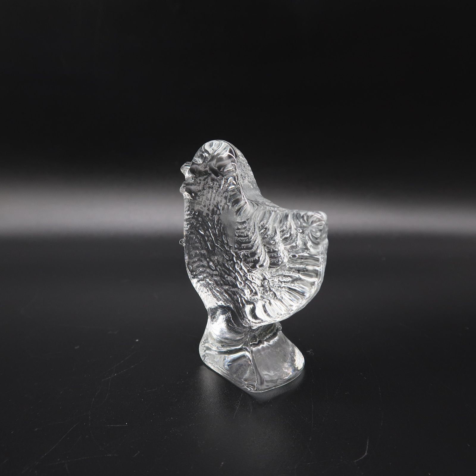 Kosta Boda Glass Chicken Figurine – Bertil Vallien Swedish Art Glass photo vinterior