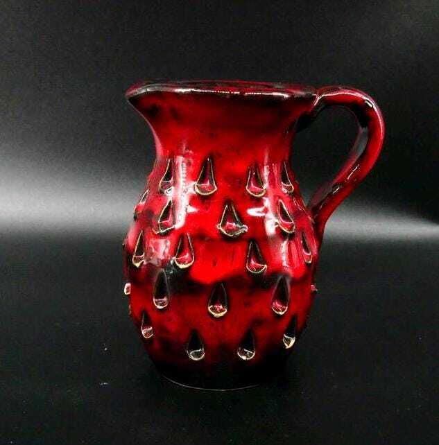 Vintage Fat Lava Ceramic Jug Vase By Fratelli Fanciullacci For Bitossi – 1960s Italy photo Home Decor