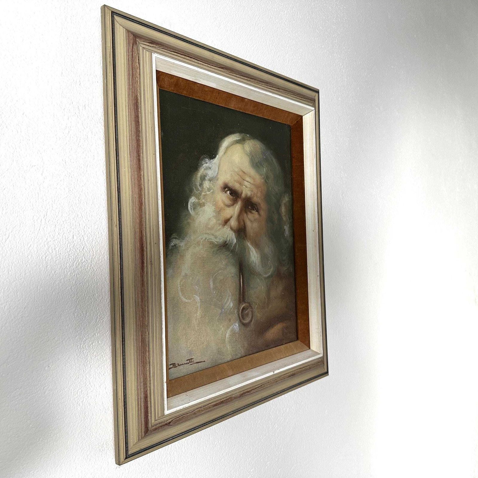 Vintage Scandinavian Oil Painting – Nautical Wall Art, Maritime Decor, Signed photo 416.0