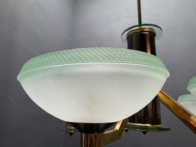 photo furniture Large Art Deco Murano Glass Chandelier 1960’s