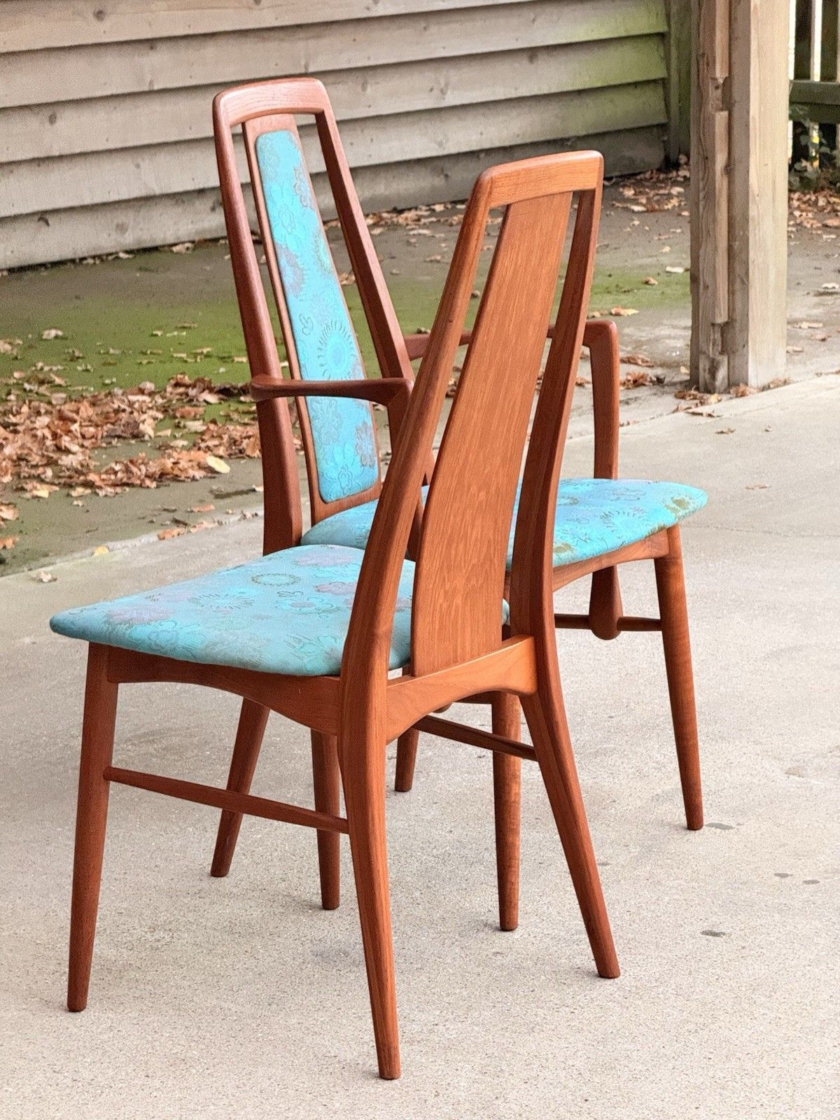 Rare Set 6(4+2) Nils Koefoeds “Eva” Teak Dining Chairs, Danish Modern, Hornslet photo buy