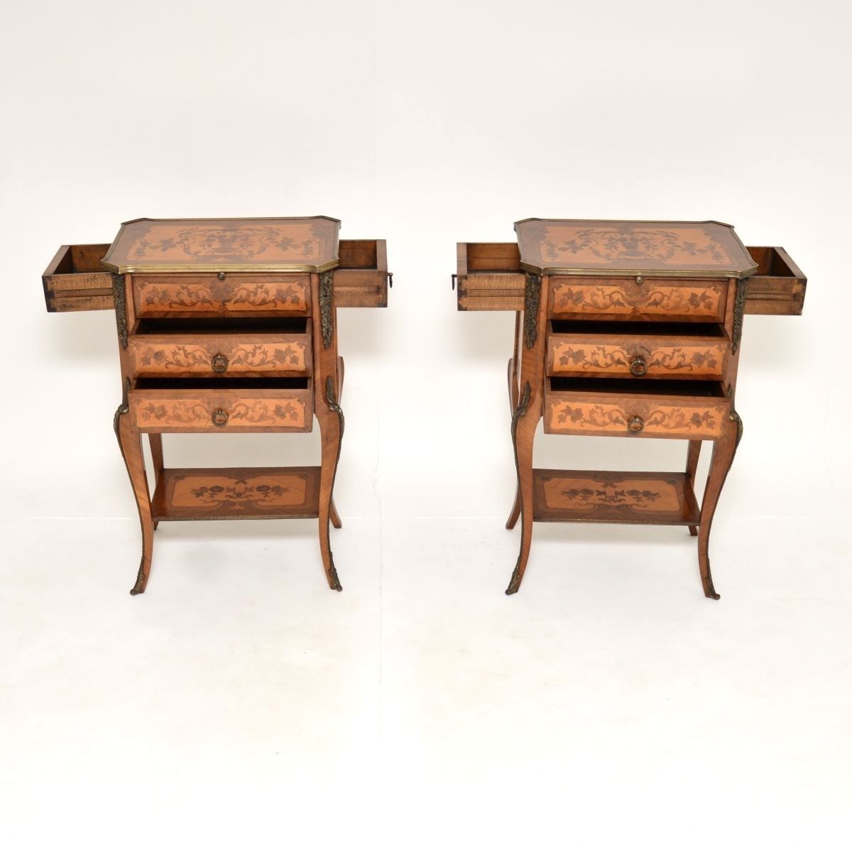 Pair Of Antique French Style Side Tables photo for sale