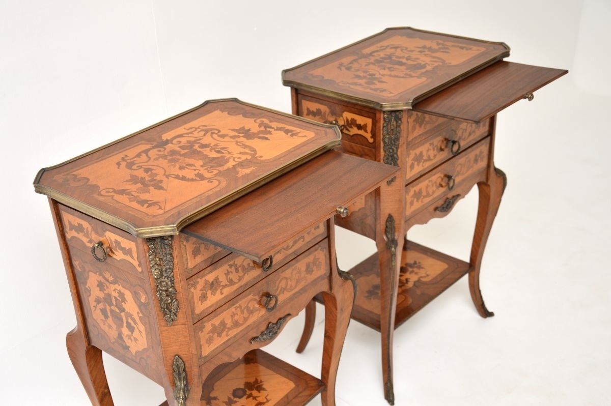 Furniture Pair Of Antique French Style Side Tables photo