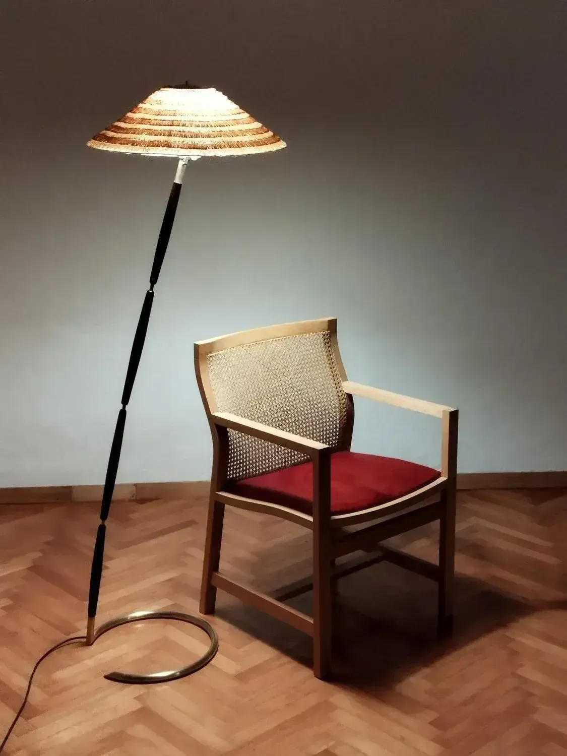 Mid Century Modern Sumatra Floor Lamp Attributed To Rupert Nikoll, Austria, 1960s photo Lighting
